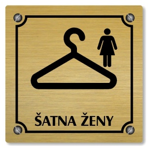 Šatna ženy, 118x118mm, zlatá, Kansas